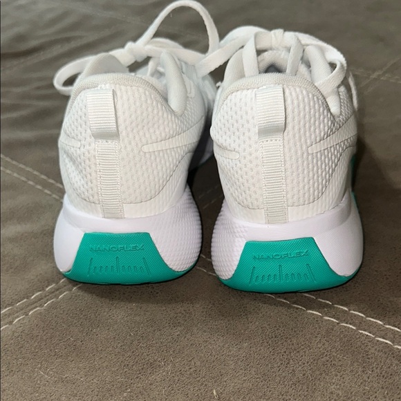 Reebok White and Teal Athletic Shoes - Picture 5 of 6